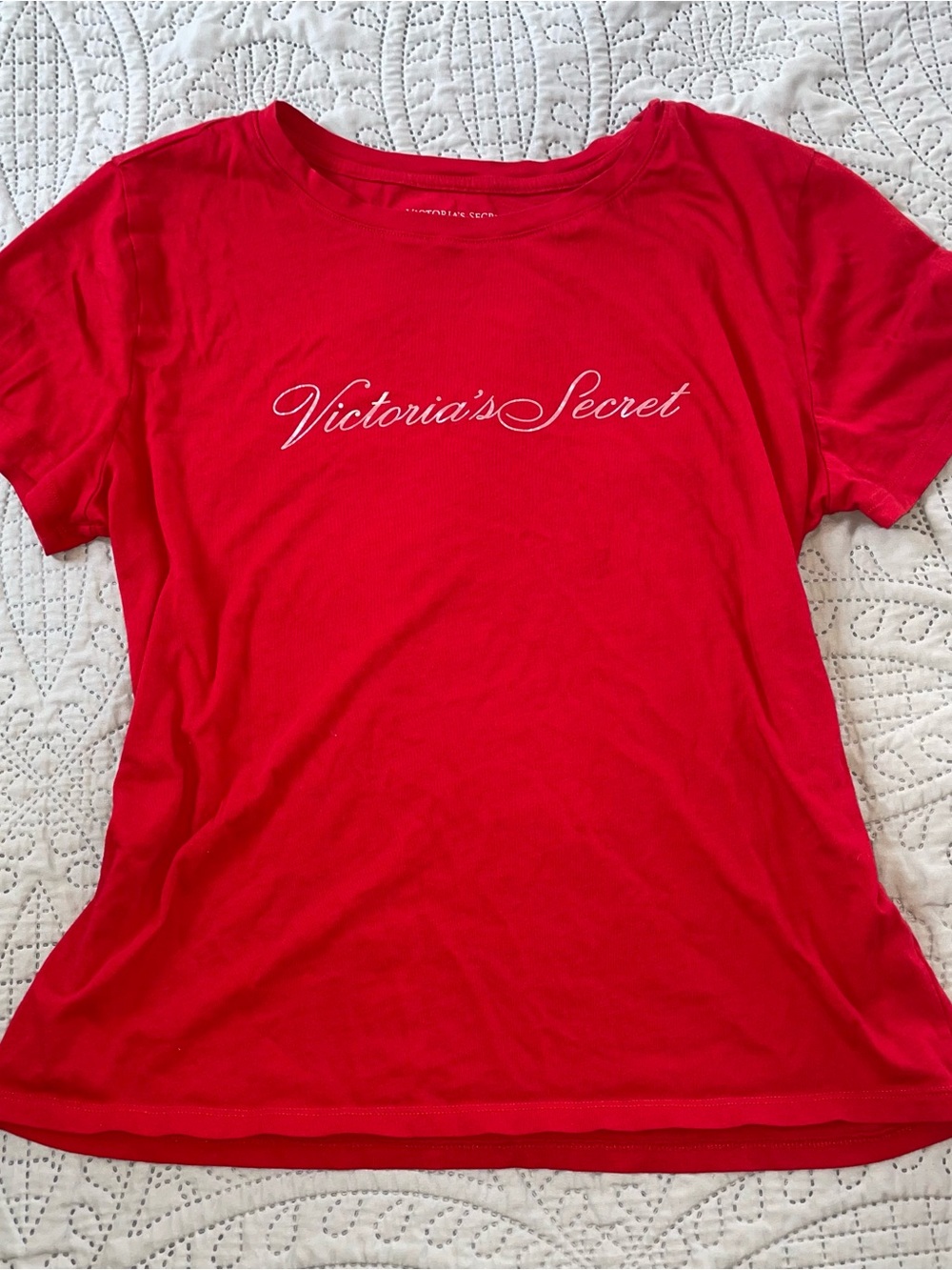 Victoria's Secret Red Short Sleeve Tee